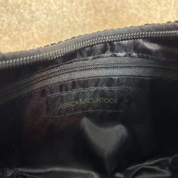Jessica‎ McClintock Ada Crystal Hobo Bag Silver and Black New - Picture 9 of 9